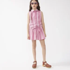 Camisa de niña rayas rosa
