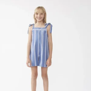 Mono corto de niña rayas azul