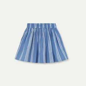 Falda corta de niña rayas azul