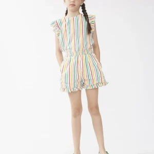 Shorts de niña rayas multicolor