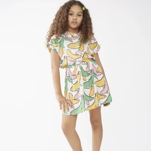 Falda corta de niña estampado Banana