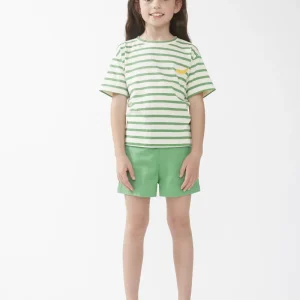 Camiseta unisex estampado rayas verdes