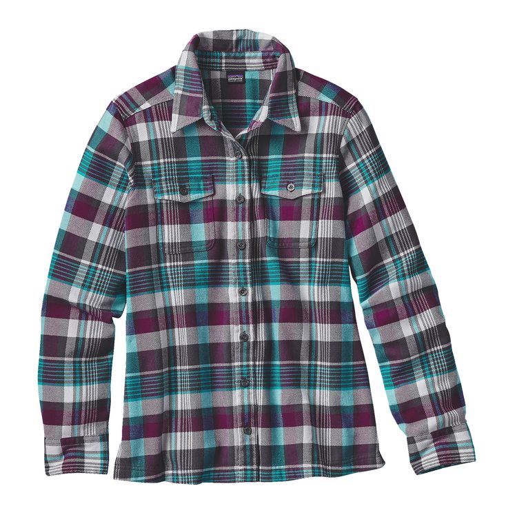 Camisa Manga Larga Fjord Flannel Mujer Gris