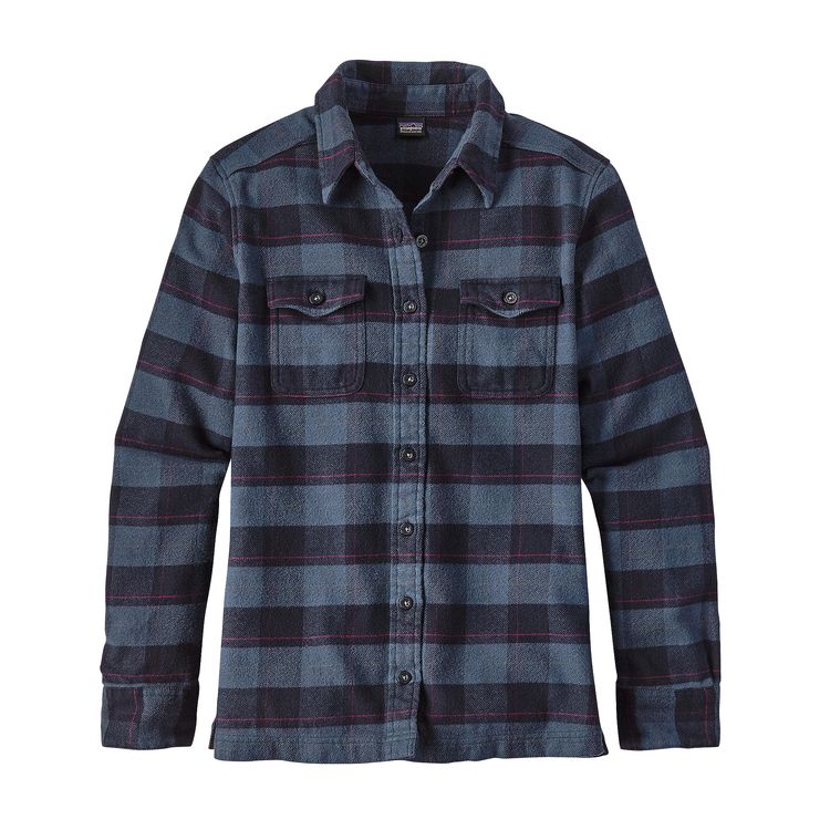 Camisa Manga Larga Fjord Flannel Mujer Azul - Imagen 2