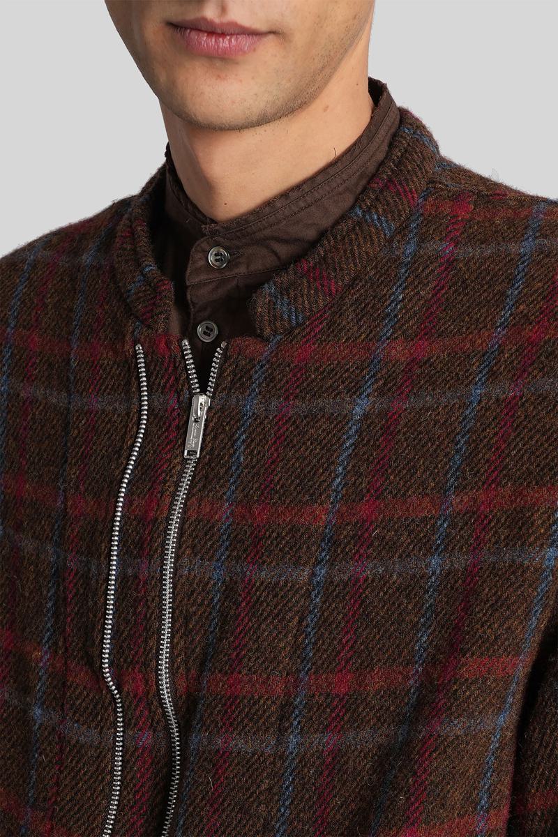 UNDERCOVER Brown Wool Check Jacket - Imagen 5