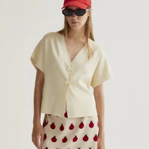 Cárdigan punto beige