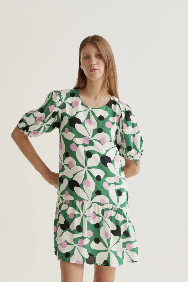 Vestido corto con estampado Hosta - Imagen 2