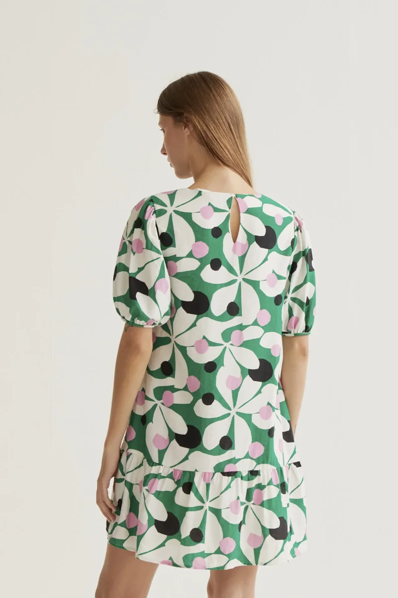 Vestido corto con estampado Hosta - Imagen 4