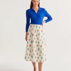 Falda midi con estampado Gardener