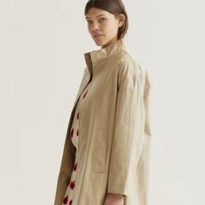 Gabardina 100% algodón beige