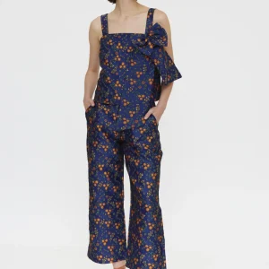 Top con estampado Flowers Jacquard