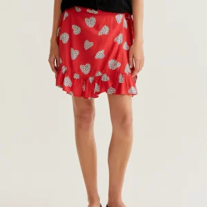 Falda corta con estampado Harmony Red