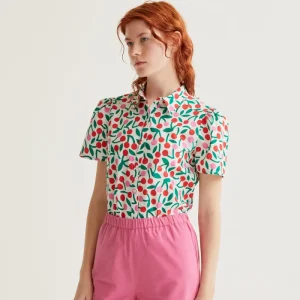 Camisa con estampado Guinda