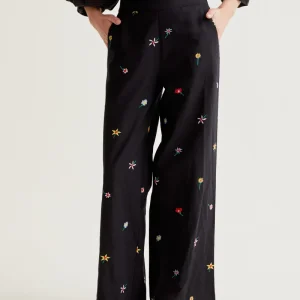 Pantalón con estampado Black Gardener Flowers