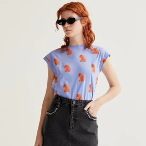Camiseta con estampado Blue Dog