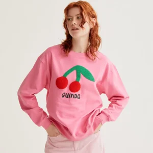 Sudadera con bordado de Guinda gigante