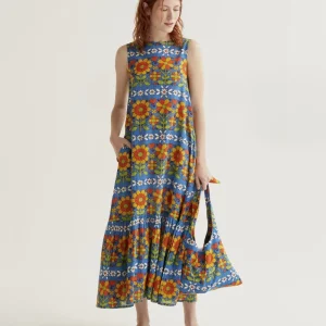 Vestido largo con estampado Garden