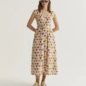 Vestido largo con estampado Tulipa