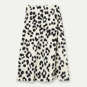 Falda midi con estampado Dalmatian