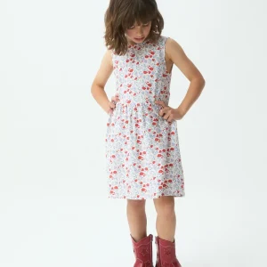 Vestido corto de niña con estampado Cute