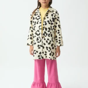 Gabardina de niña con estampado Dalmatian