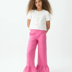 Top de niña 100% algodón blanco
