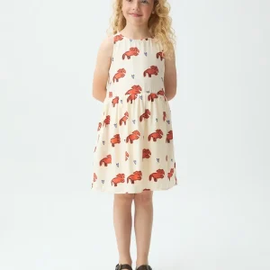 Vestido corto de niña con estampado Tochi