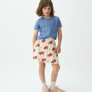 Falda corta de niña con estampado Tochi