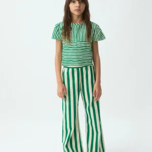 Top de niña con estampado Lavagna verde