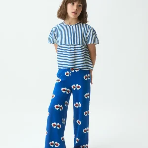 Top de niña con estampado Lavagna azul