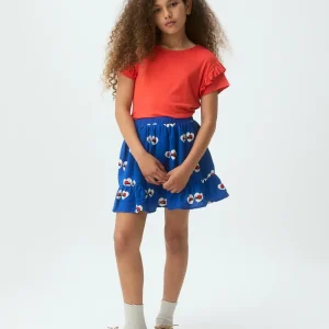 Camiseta básica de niña color rojo