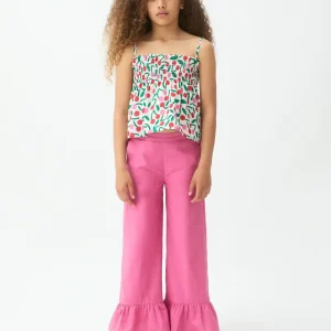 Top de niña con estampado Guinda