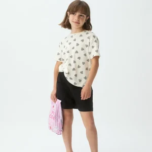 Camiseta de niña con estampado de Ladybug negro