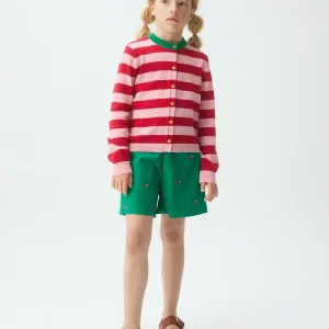 Shorts de niña 100% algodón con estampado Cherries
