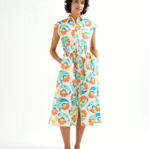 Vestido midi con estampado Big Royal