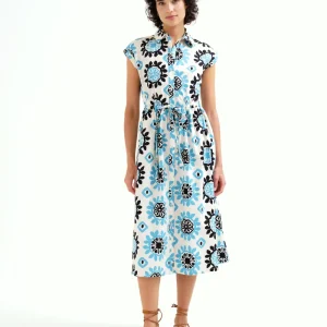 Vestido midi con estampado Waterfall