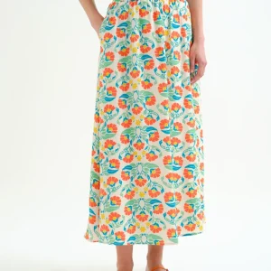 Falda larga con estampado Small Royal