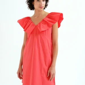 Vestido corto rojo 100% algodón