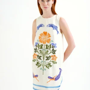 Vestido corto con estampado Palm & Mermaid