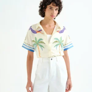 Camisa con estampado Palm & Mermaid