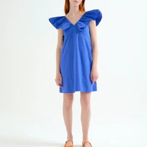 Vestido corto azul 100% algodón