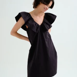 Vestido corto negro 100% algodón