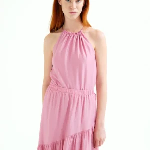 Top halter rosa