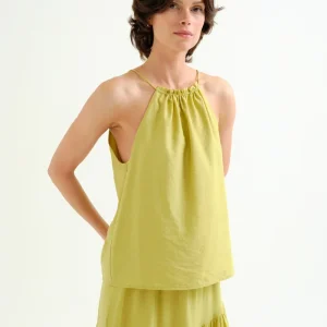 Top halter verde