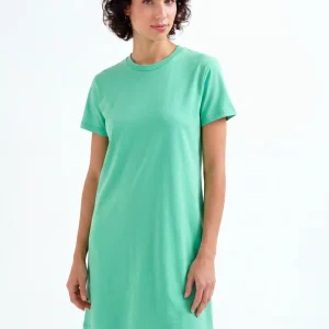 Vestido corto 100% algodón verde