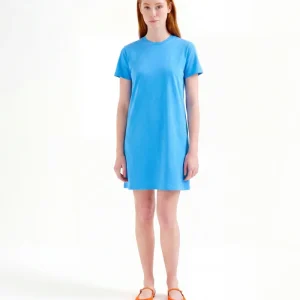 Vestido corto 100% algodón azul