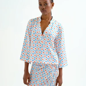 Top playero con estampado Popcorn
