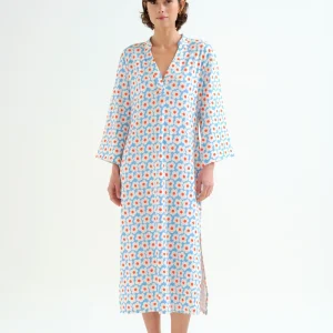 Kaftan largo con estampado Popcorn