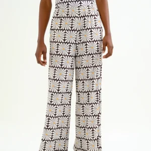 Pantalón con estampado Olive Flower Black
