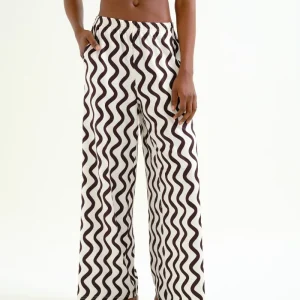 Pantalón con estampado Wave Black & White